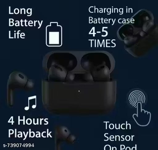 Airpods Pro-True Wireless Bluetooth Headphone Earphones with 3 Hours of Playtime & Compatible for all Smartphones #AirPods Pro