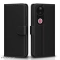Vivo T4R 5G Flip Cover Leather Finish with Magnatic Closure | Inside TPU with Card Pockets | Wallet Stand | (Black)