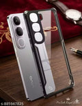 Back Case Cover for Vivo Y29 5G | Compatible for Vivo Y29 5G Back Case Cover | Clear Case with Camera Protection | (TPU + PC | Matte Black)