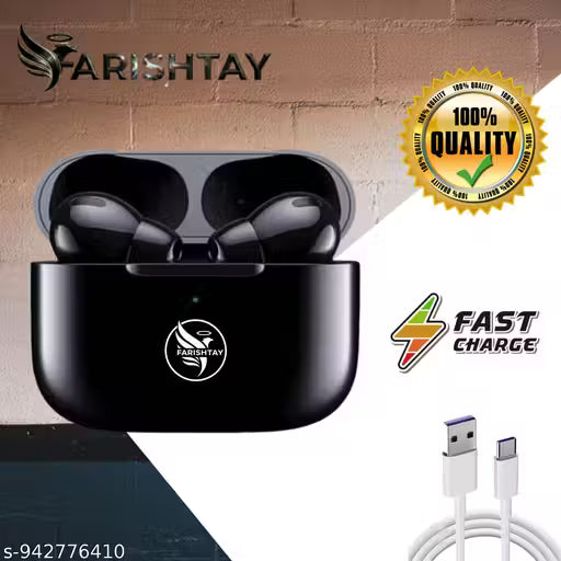 FARISHTAY Premium Earbuds l 60Ham Music time l Touch l Voice Assistant l Blutooth 5.4 Lenc