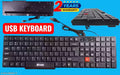 USB TYPING KEYBOARD MULTIPLE PURPOSES USE LAPTOP COMPUTER CPU DESKTOP MOBILE LED TV CAMERA DVR PLUG IN PLAY