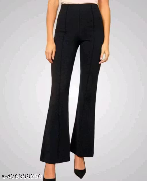 KEESOR WOMEN'S HIGH WAIST BELL BOTTOM PANTS