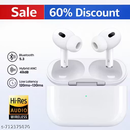BT Wireless Earbuds Bluetooth Headphones with Charging Case Active Noise Cancellation Enabled 3D Stereo Sound Headsets Built-in Microphone True Wireless Earpods