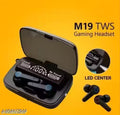 Under 200 Under 300 Under 500 M19 Wireless Earbuds | TWS 5.3 | Emergencyy PowerBank & Torch | Digital Display Touch Bluetooth