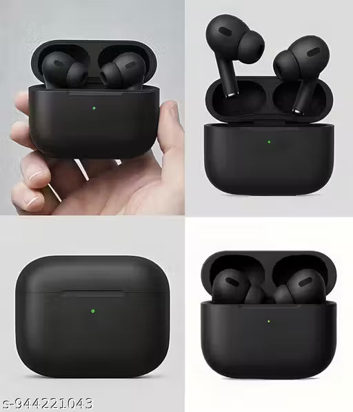 Airpods Wireless Bluetooth and Earbuds With Charging Case, Bluetooth Version Matte (BLACK).