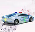 Police Car with Lights and Sound | Pull Back Vehicles | Friction Power Toy | Trucks for 3+ Years Old Kids Boys Girls | Multicolor | (Police Car)