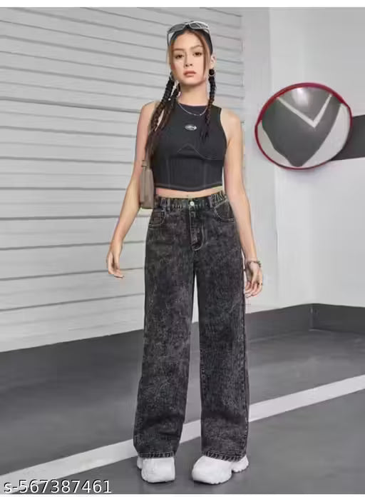 High Waist Jeans for Women || Flare Jeans Pants for Women || Denim Jeans || Relaxed Fit Jeans for Women