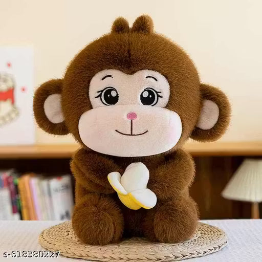 LVT Banana Monkey 30cm Plush Soft Toy for Kids Pet Kawai Stuffed Animal Cute Big Stuff Toys Doll Teddy Bear, Birthday Gifts for, Kids, Boys, Girls, Decorative Items