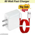 80 Watt SuperVOOC 6 A Wall Charger for Mobile with Detachable Cable (Compatible For All Smartphones