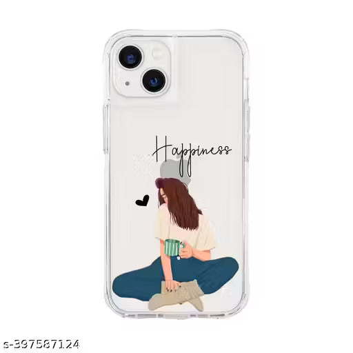 Emble Designer Silicon Happiness Girls Case Cover For APPLE iPhone 13