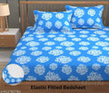 CLOVIS KRAFTS Presents "Premium Trending Cotton King Size Elastic Fitted Bedsheet - Soft, Breathable, and Wrinkle-Free" (Pack 0f 1)