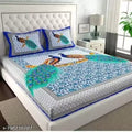 Jaipuri Pure Cotton Double Queen Bedsheet With 2 Pillow Cover