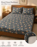 Amazing King Size Fitted Elastic Cotton Superfine 1 Double Bedsheet With Free 2 Pillow Covers 1+2 Set Full Size 72*78+8 Inches And Big Size Of Pillow Covers JAI GURU JI