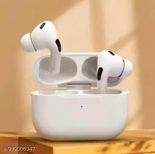 Airpod Pro with Silicon Case True Wireless Bluetooth Earphones with 3 Hours of Playtime & Compatible for all Smartphones (White)