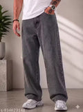 Loose fit Dark Grey Men Denim Jean
