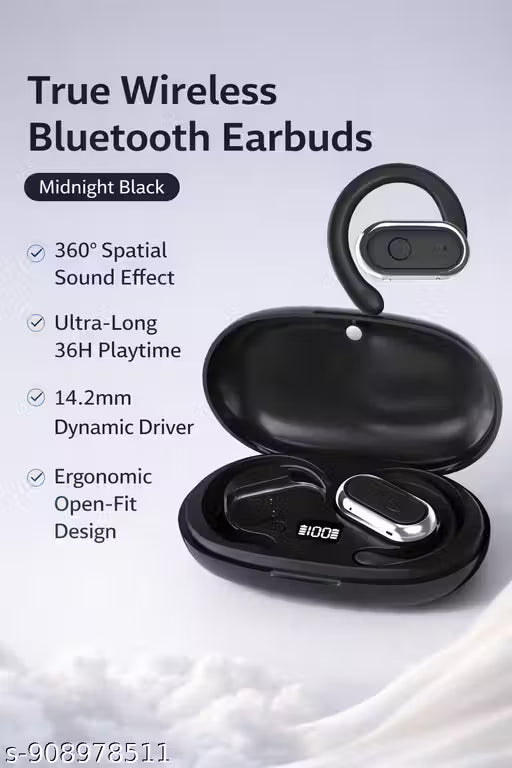 Premium High Quality Truly Wireless TWS Earbud, ANC Bluetooth Earbuds with Display, 30 Hrs Playtime with Fast Charging,