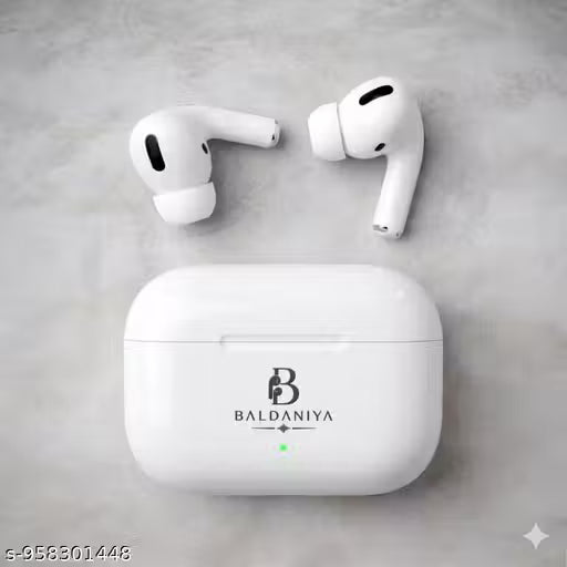 BALDANIYA White Wireless Bluetooth Earbuds with Charging Case | TWS Earbuds | HD Sound | Deep Bass | Smart Touch Control | All Smartphone Supported
