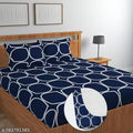 Bedsheet Make a Sanjay sons enterprises Cotton Elastic All Around Fitted King Size Double Bed Bedsheet with 2 Pillow Covers