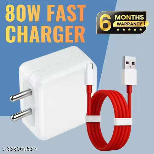 80-Watt Fast Charger; 3A Powerr Adapter; 80 Watt Quick Charger, Wall Fast Charging Mobile Charger, Supports Supervooc,