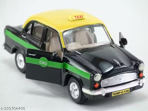 Ambassador Taxi Pull Back Car Multicolor