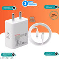 Eकlota 25W Charger for Samsg/iPhn/Pixl/Viv/Opp with Type-C to C Cable | Super Fast Charging PD Adapter for Galxy