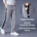 ZIPPER TRANDY GREY | Trendy Men's Trackpants....Comfortable Activewear for Gym, Running & Casual Wear | Men’s Grey Trackpants