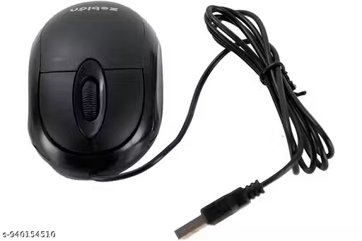 Elfin USB Mouse with Latest Optical Technology, 800 DPI Resolution, Ergonomic Design, Smooth Low-Friction Movements and Comfy Palm Fit