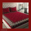 RAJASTHANI 100% JAIPURI COTTON DOUBLE BEDSHEET WITH 2 PILLOW COVER