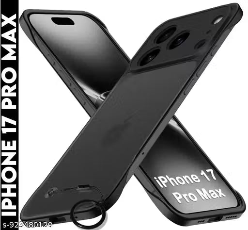 Vaprif Back Cover For iPhone 17 Pro Max | Frameless Design Translucent Hard Case | Full Camera & Screen Protection | Hybrid Slim Matte