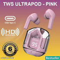 Wireless TWS Bluetooth UltraPod (pink) | High-Quality Sound | Long Battery Life | Touch Control Ear buds | Comfortable Fit | Bluetooth 5.1 Ear