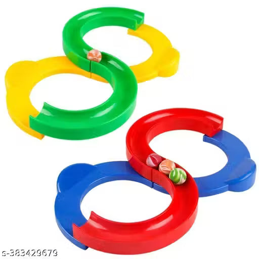8 Shape Infinite Loop Interaction Balancing Track Toy Creative Track with 2 Bouncing Balls for Kids,