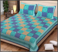 Jaipuri Pure Cotton Double Bedsheet With 2 Pillow Covers