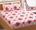 Mdj Platinium Collections Elastic Fitted Bedsheets with 2 Pillow Covers Double Bed with All Around Elastic 180 TC Supersoft, Wrinklefree & Longlasting Size - 72'' x 78''+10'' inches
