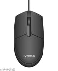 IVOOMI USB Wired Optical Mouse (Black Color,USB2.0)