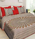Trendy Jaipuri Printed Cotton Double Bed Bedsheet with 2 Pillow Cover