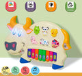 Multifunction Kids Cow Musical Piano with 3 Modes Animal Sounds, Flashing Lights & Wonderful Music(Multi Color) | Musical Learning Toy For Kids With Play & Fun
