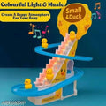 Small Duck | Duck Track Toys for Kids - Small Ducks Stair Climbing Toys for Kids, Escalator Toy with Lights and Music - 3 Duck Included - Duck Track Yellow