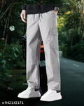 New Stylish | Premium Quality | Track Pant | 4 Pocket | Cotton Cargo | Men Pant| Grey