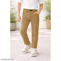 Khakhi Boys Stylish Trousers Trendy Kids Pants for Party & Casual Wear under 300