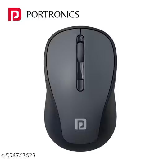 Portronics Toad 34 Wireless Mouse with 2.4 GHz Wireless, Adjustable Sensitivity, USB Receiver, Ergonomic (Grey)