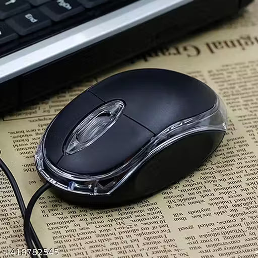 Mouse USB optical wired Mouse for Laptop, Mouse for Computer, Mouse for Desktop Wired Optical Gaming Mouse (USB 2.0, Black)