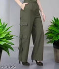 6 pocket ns cargo trouser for woman summer trouser and fancy daly used trouser comfatable (pack of 1)