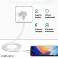 67 Watt supervooc fast mobile charger with white 1 M cable