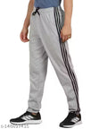 Tee town Men's Solid Grey Track Pants