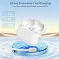 Wireless Bluetooth Earbuds with 10 meters Bluetooth connection-True Wireless Stereo [TWS] Light Weight Design & Smart Touch Control, Sweat Proof Earbuds in White colour