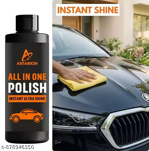 Multi Purpose Car & Bike Polish Liquid (200ML), Mirror Shine All in One, with Microfiber Cloth, Interior & Dashboard Shine