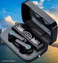 M 19 TWS Bluetooth 5.0 Wireless In Ear Earbuds Touch Waterproof LED Digital Display Bluetooth Headset (Black, True Wireless)