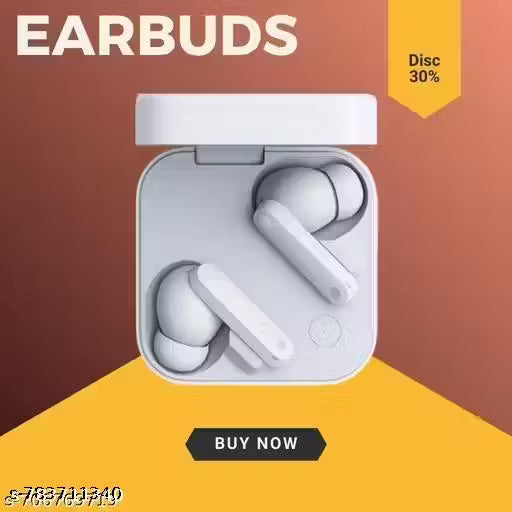 CNF WHITE Buds Pro With 45 Db Anc, Ultra Bass Technology & Upto 39 Hours Of Battery Life Bluetooth In ear Headset CNF WHITE @GAB391