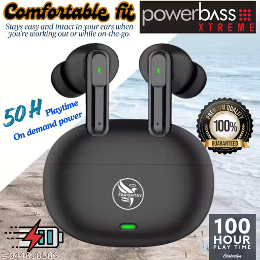 FARISHTAY 151 Audiology TWS Bluetooth Earbudss with Digital Display Bluetooth Gaming Bluetooth Headset (Black, True Wireless)