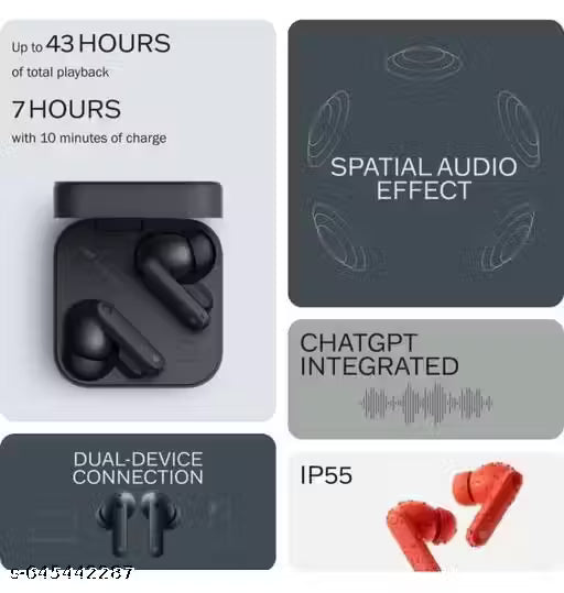 Cmf Buds 2 48 Db Hybrid Anc, 13mm Driver Ultra Bass Technology 2.0, 55 Hrs Playtime Bluetooth v5.2 | True Wireless Earbuds with Deep Bass,